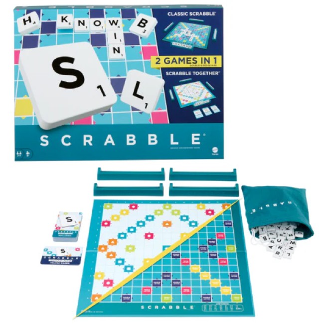 Scrabble – Refresh (2024 Edition) | Classic & Cooperative Gameplay | Mattel